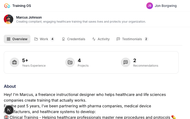 Marcus Johnson portfolio preview