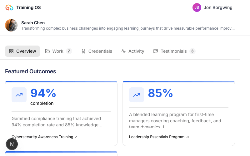 Sarah Chen portfolio preview